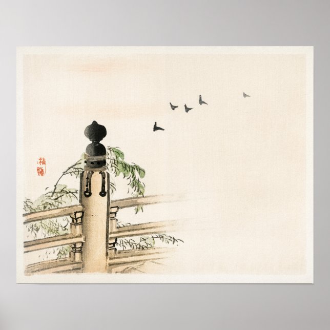 Poster Cerca de Kōno Bairei (1844-1895) (Frente)