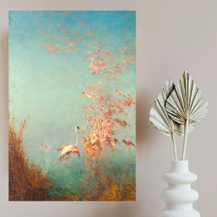 Pôster Cercado de Flamingos Rosa, Étang De Vaccarès