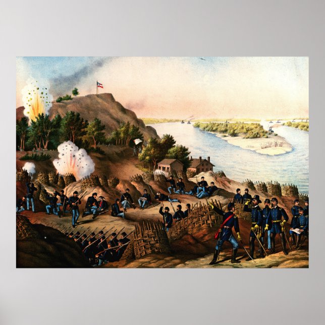 Poster Cerco de Vicksburg Ulysses S. Grant 1888 (Frente)
