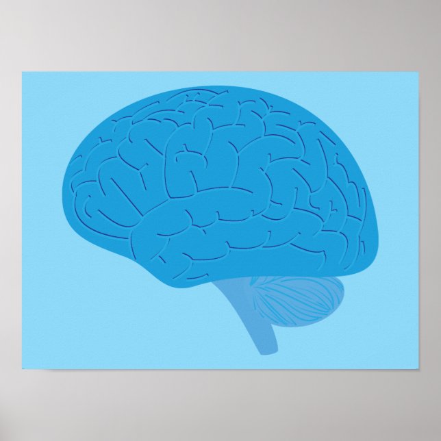 Poster Cérebro Azul (Frente)
