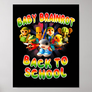 Poster Cérebro de Bebê Rot Italiano De Volta à Escola Par