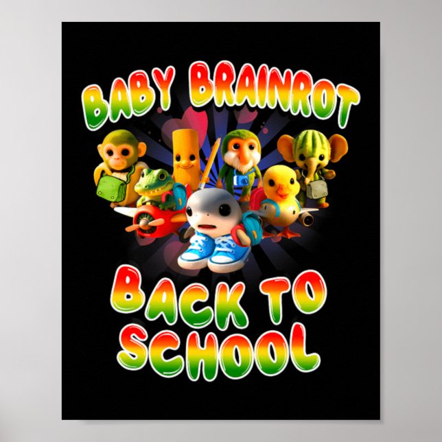 Poster Cérebro de Bebê Rot Italiano De Volta à Escola Par (Frente)