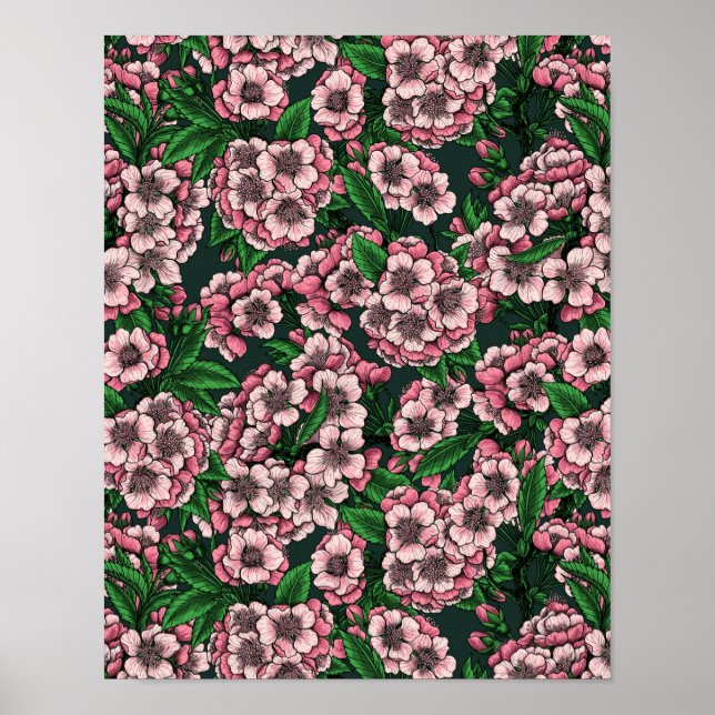 Poster Cereja floresce 2 (Frente)