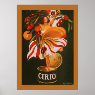 Pôster Cerejas Cirio Vintage Italianas