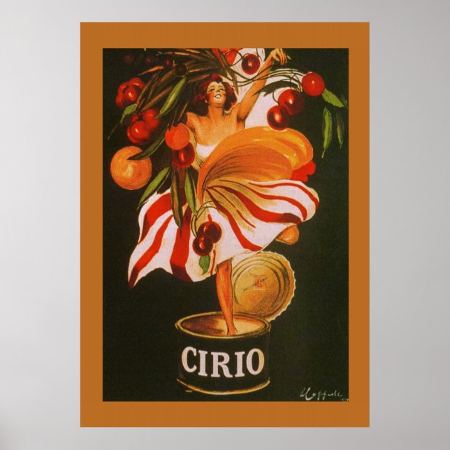 Pôster Cerejas Cirio Vintage Italianas (Frente)