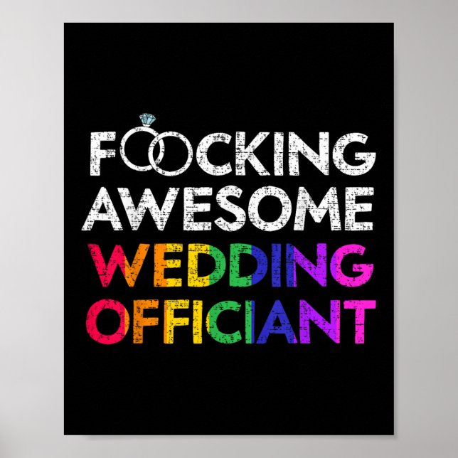 Poster Ceremon de Casamento Oficiente Tee Lgbt (Frente)