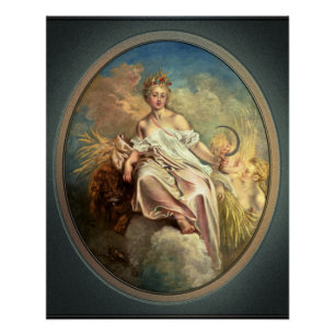 Pôster Ceres (Summer) por Antoine Watteau