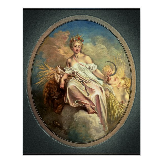 Pôster Ceres (Summer) por Antoine Watteau (Frente)
