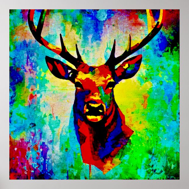 Poster  cerf majestueux  (Frente)