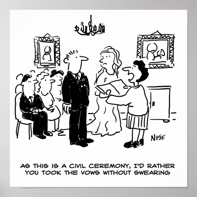 Poster Cerimônia de Casamento Civil numa Secretaria (Frente)