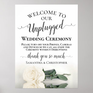 Poster Cerimônia de casamento desplugada da Ivory White R