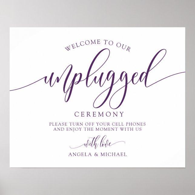 Poster Cerimônia de Casamento Sem Dispositivos - Tipograf (Frente)