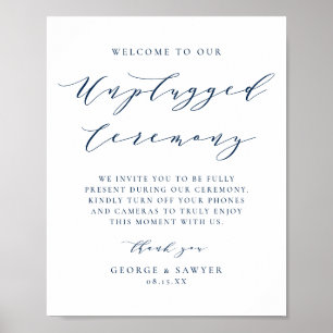Poster Cerimônia de Casamento Unplugado de Script Minima