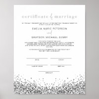 Certificado de Casamento de Sequências de Prata de