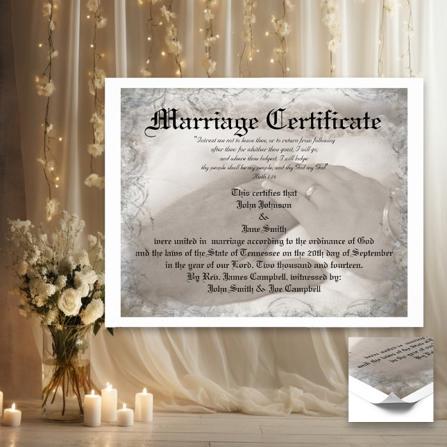 Pôster Certificado de Casamento Heirloom (Criador carregado)