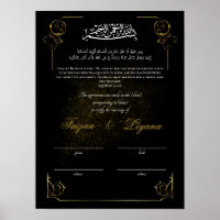 Certificado de Casamento Muslim Nikkah Personaliza