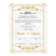 Certificado de Casamento Nikkah Personalizado Mode
