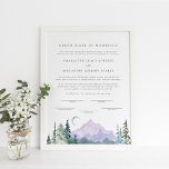 Poster Certificado de Casamento para Montagens de Aquarel<br><div class="desc">Poster de Certificado de Casamento de para Montagens de Aquarelas</div>