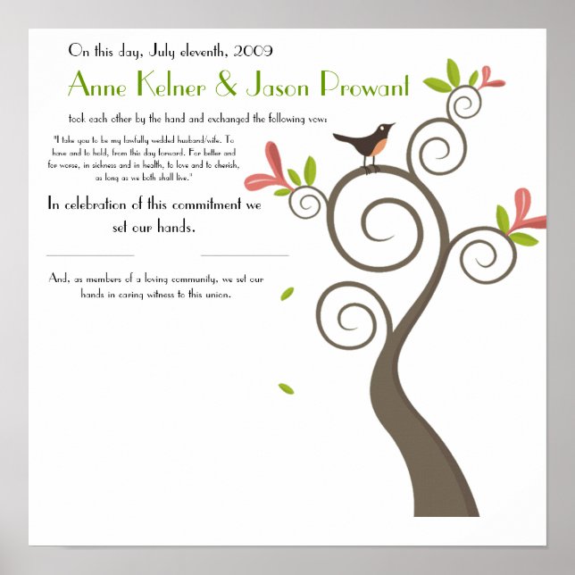 Pôster Certificado de Casamento Quaker - Enorme - Persona (Frente)