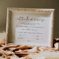 Certificado De Casamento STELLA De Casamento 8x10