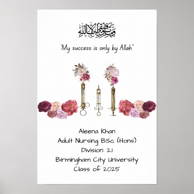 Poster Certificado de Graduação de Enfermeiro (Frente)