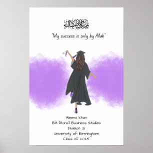 Poster Certificado de Graduação em Púrpura