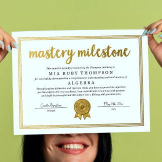 Poster Certificado de Prêmio de Mestria
