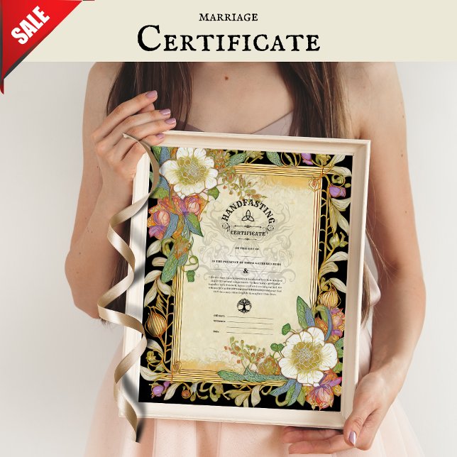 POSTER CERTIFICADO DE TRATAMENTO PÁGINA WICCA FLORAL CELT (Criador carregado)