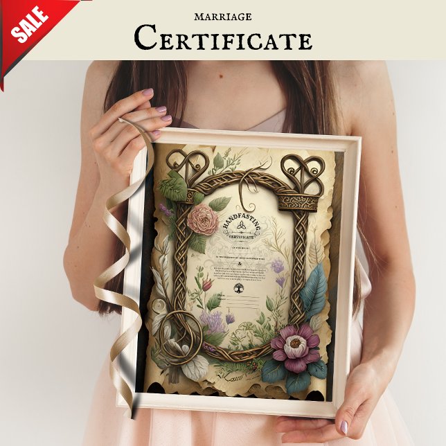 POSTER CERTIFICADO DE TRATAMENTO PÁGINA WICCA FLORAL CELT (Criador carregado)