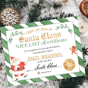 Poster Certificado Nice aprovado Papai Noel