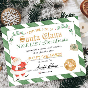 Poster Certificado Nice aprovado Papai Noel