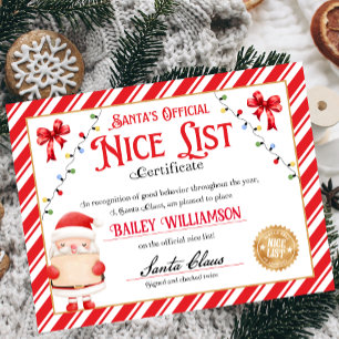 Poster Certificado Nice aprovado Papai Noel