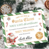 Certificado Nice aprovado Papai Noel