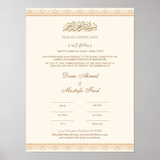 Poster Certificado Nikah Online