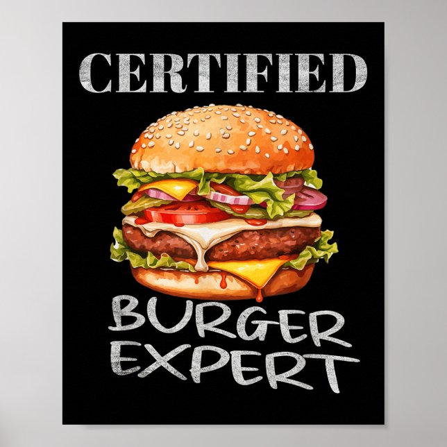 Poster Certified 2025 Expert Engraçado Foodie Girl Dizend (Frente)