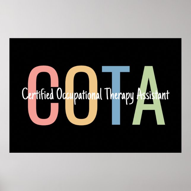 Poster Certified Occupational Therapy Assistant OTA (Frente)