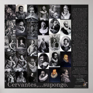 Pôster Cervantes,… Supongo - Poster-400 anos Don Quijot