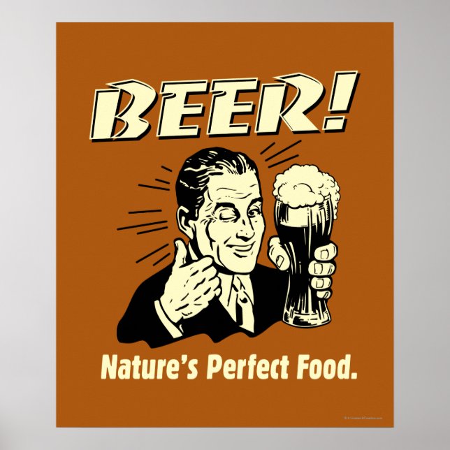 Pôster Cerveja: A Comida perfeita da natureza (Frente)