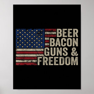 Poster Cerveja Bacon Armas & Dom - Bbq Vintage Bandei