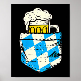 Poster Cerveja de bolso fantasia de lederhosen alemã de f