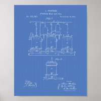 Cerveja de cerveja e ale 1873 Patent Art - Bluepri