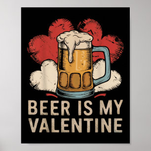 Poster Cerveja É O Meu Namorados Vintage Beer Gles Com Co