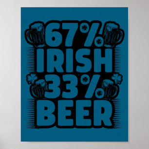 Poster Cerveja Engraçada 67 Irlandesa 33 Seis