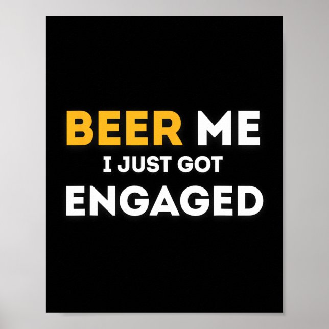 Poster Cerveja Engraçada Para Mim Eu Acabei De Me Envolve (Frente)