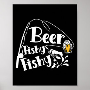 Poster Cerveja Fishy Peshy Engraçado Pesca Álcool Cole