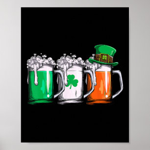 Poster Cerveja Irlandesa Bandeira da Irlanda Dia de São P