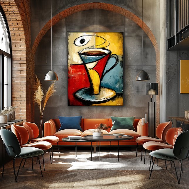 Poster Cerveja Silenciosa — Expressionismo Abstrato Conte (Criador carregado)