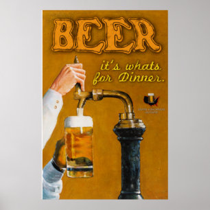 Pôster Cerveja sua o que é para o comensal