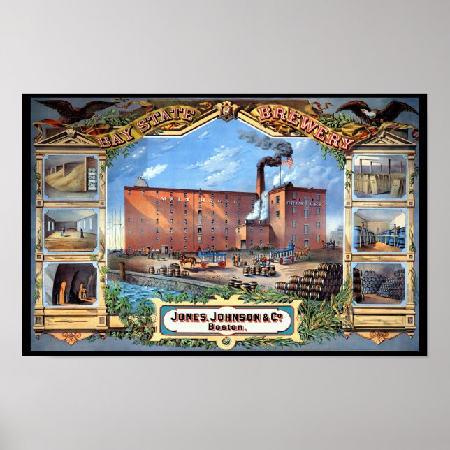 Poster Cervejaria Bay State Boston (Frente)