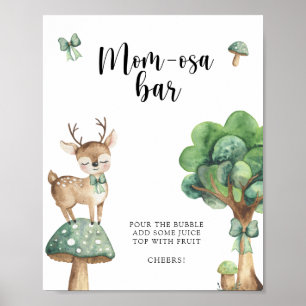 Poster Cervo em Aquarela - Bar Mom-osa